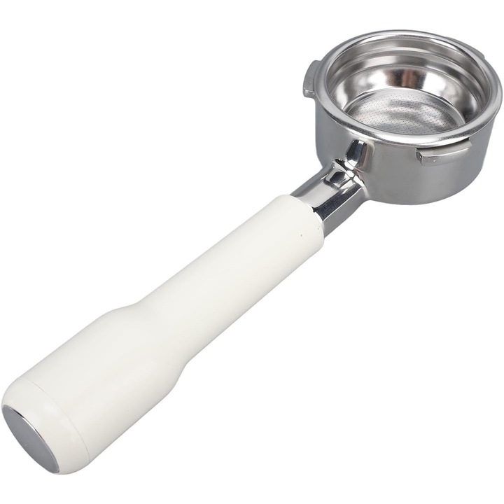Portafiltru fara fund 51mm cu 3 urechi pentru aparate de cafea Delonghi EC680/EC685, Caltucus Core®, capacitate dubla, inox 304