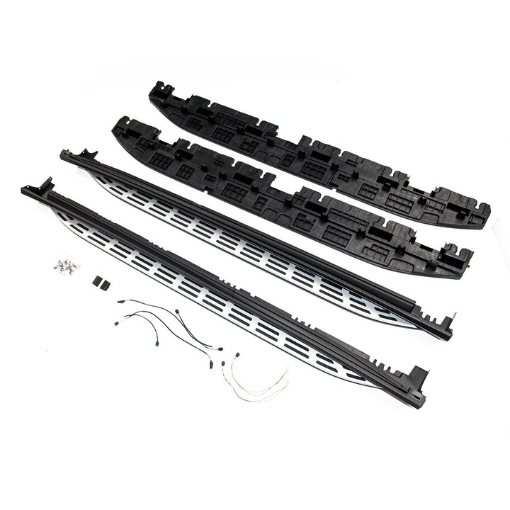 Alumínium oldalsó fellépőkészlet Mercedes GLE SUV (W167) (2019+) modellekhez, LED világítással