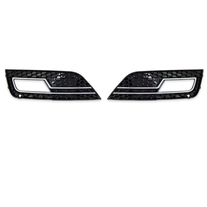 Fényszórómosó burkolat Audi A4 (B8, 8K) Sedan Avant, króm és fekete