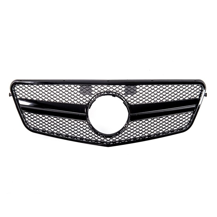 Hűtőrács Mercedes E-osztályhoz (W212) Sedan Estate, fekete AMG megjelenés, 2009-2013