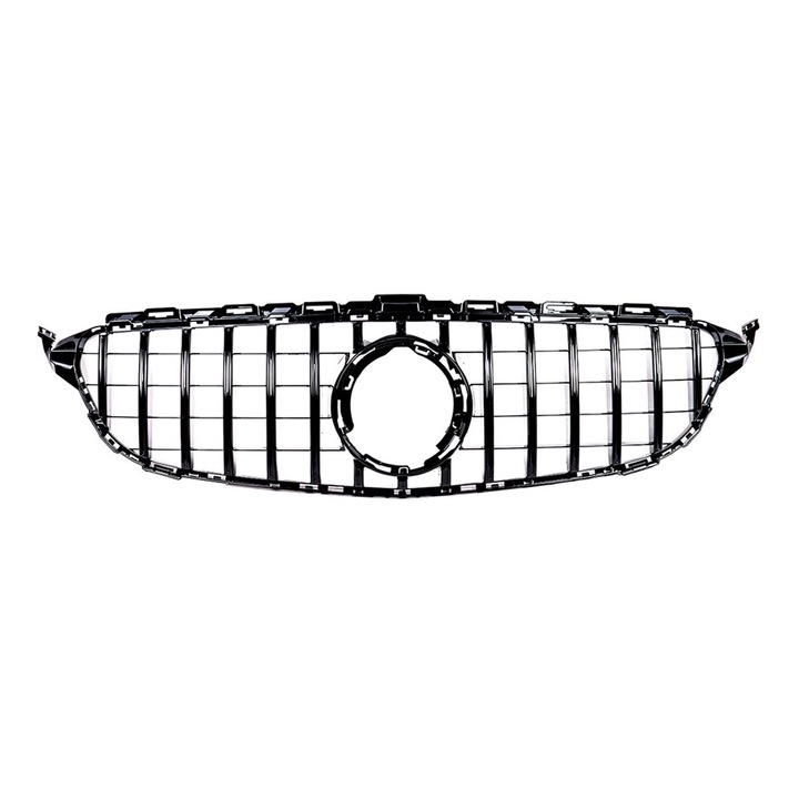 Hűtőrács Mercedes C-osztály (W205) Limuzin Kombi Coupe Cabrio Facelift (2018-2021) Panamericana GT, fekete, fényes