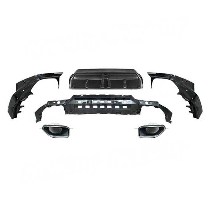 Hátsó lökhárító diffúzor M Performance Look BMW 2 (G42) Coupe (2021-től), fényes fekete