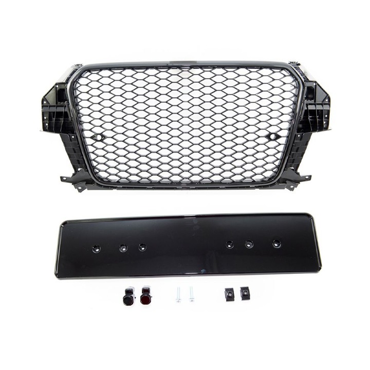 Hűtőrács RS Look Audi Q3 (8U) 2011-2014, fényes fekete
