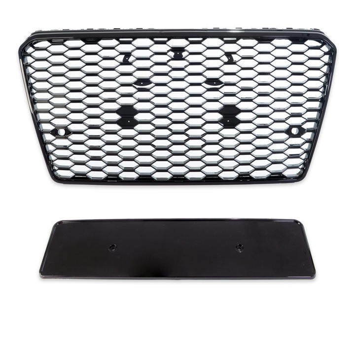 Hűtőrács Front Grille RS7 Look Audi A7 (4G) Sportback-hez, fényes fekete