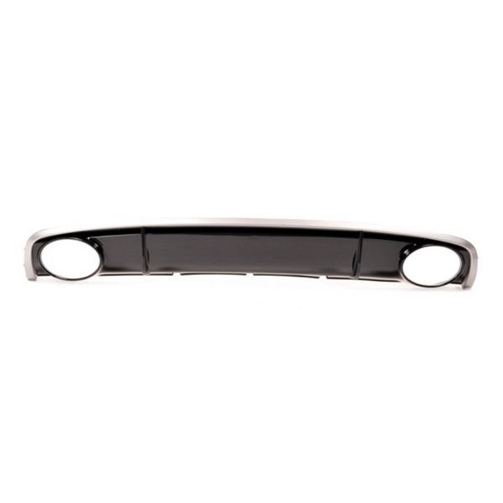 Hátsó lökhárító diffúzor RS4 Look Audi A4 B8 (8K) Sedan Avant Facelift (2012-2015) standard lökhárítóhoz, ezüst, fényes fekete