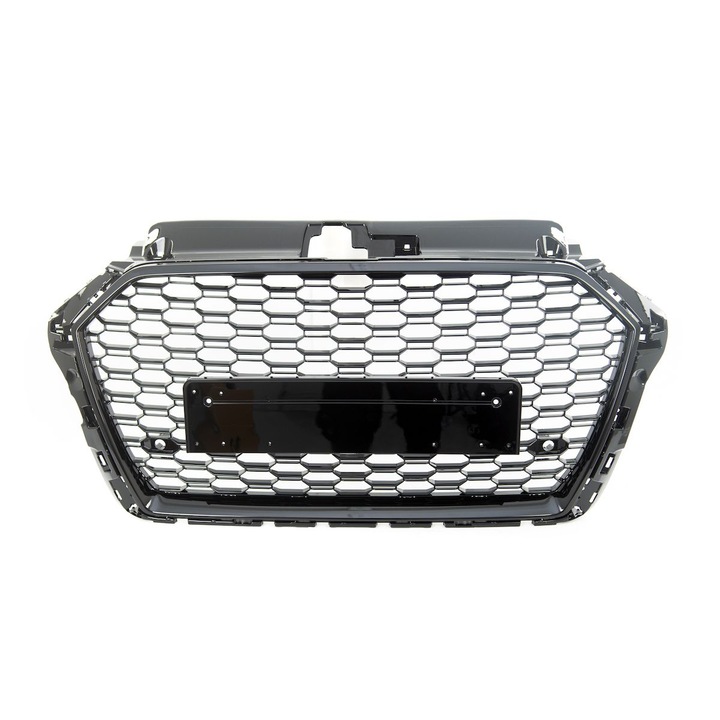 Hűtőrács Audi A3 (8V) 2016-2019, fekete, ferdehátú vagy szedán