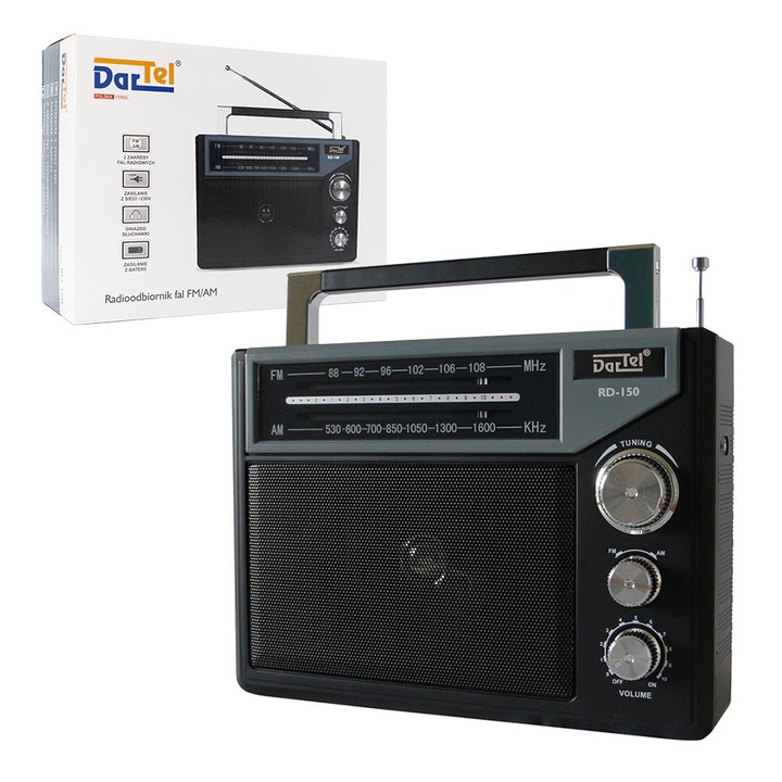 Radio analogic portabil Dartel RD-150, 3W, 25x18x6cm