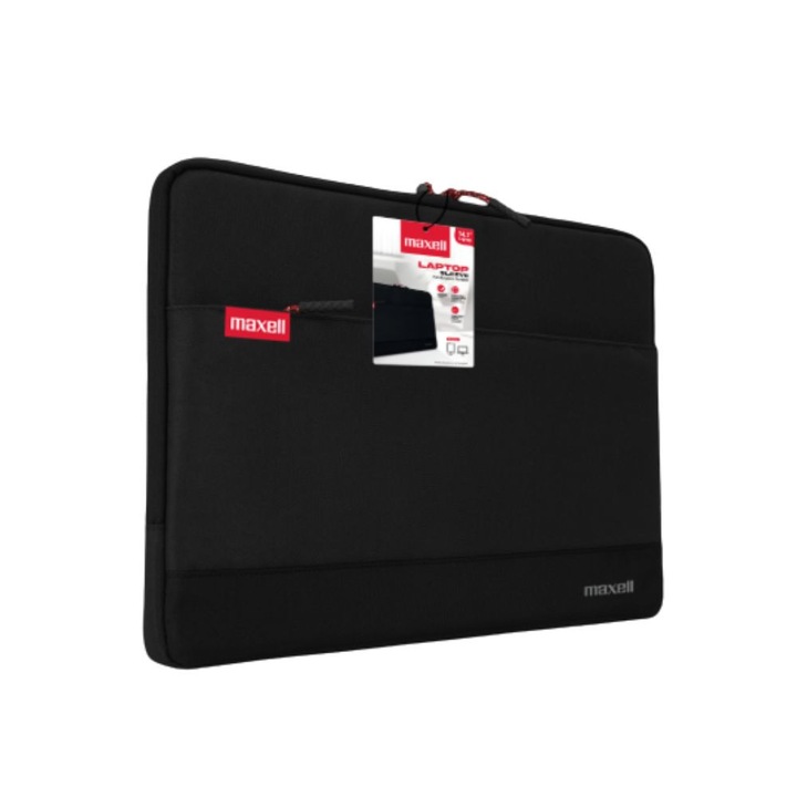 Geantă laptop Luka 14.1 inch, neagră, material rezistent