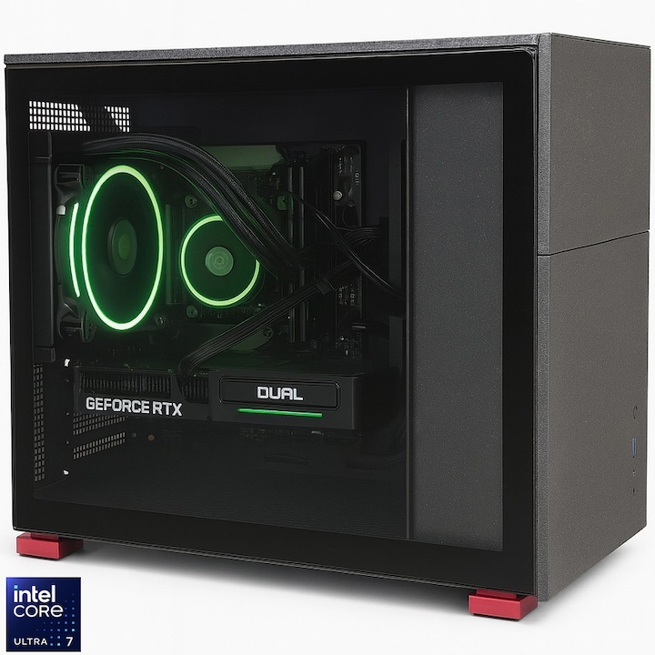 Sistem Desktop PC Gaming BLEU JOUR cu procesor Intel® Core™ Ultra 7 265KF pana la 5.5GHz, 16GB DDR5, 1TB SSD, NVIDIA® GeForce RTX™ 5060 Ti 8GB GDDR7, Windows 11 Pro, Black