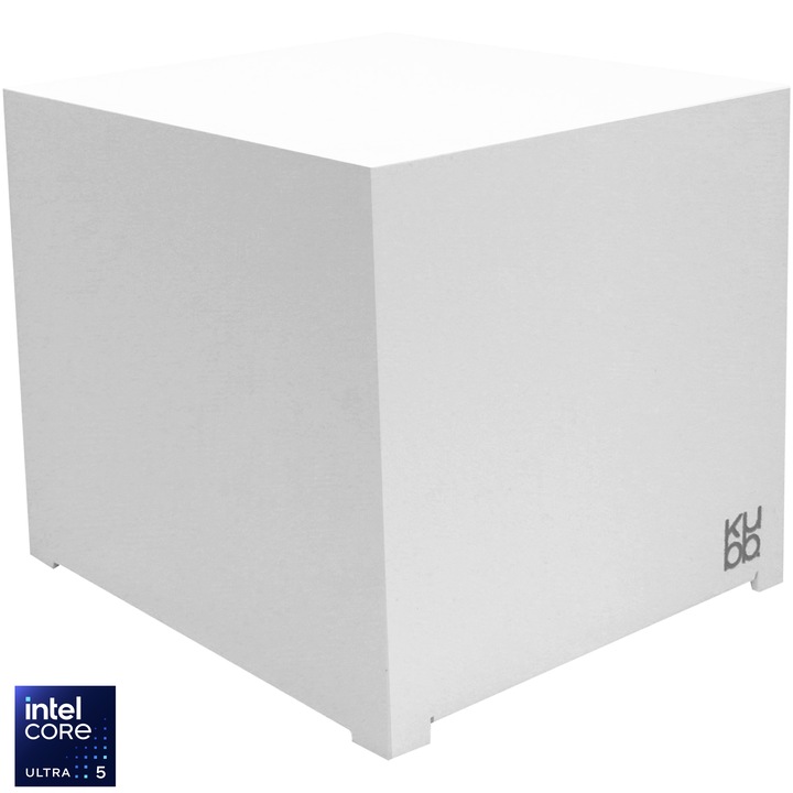 Mini PC KUBB R2 cu procesor Intel® Core™ Ultra 5 125H pana la 4.50GHz , 16GB RAM, 512GB SSD, Intel® Arc™ graphics, Windows 11 Pro, Alb perlat