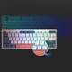 Геймърска механична клавиатура Machenike K500-B61, с кабел, RGB, червени превключватели с подсветка, USB-C, бяла / синя