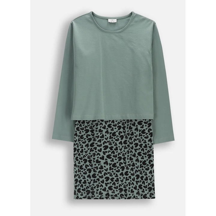 Rochie Coccodrillo midi, verde, abstract, Verde