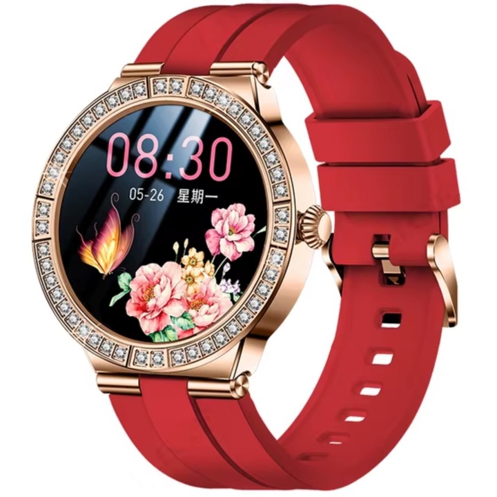 Ceas Smart Lige MA-35349, rosu/auriu, 4cm x 4cm, 23cm