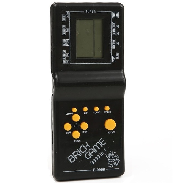 Consola de jocuri retro TE-32783, IZMAEL, neagra, compacta, cu ecran LCD