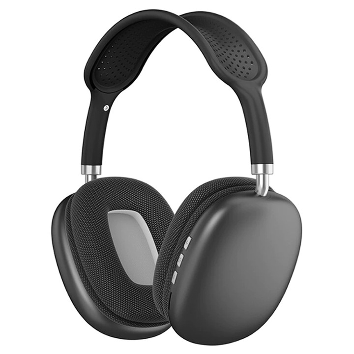 Casti audio wireless BASHAR P9, Bluetooth 5.0, negru, over the ear
