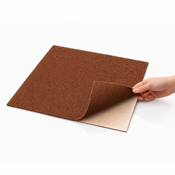 Mocheta scari Macvi® dale autoadezive 60x60 cm, 1 buc. mocheta textila, ajustabila, montaj rapid fara unelte, curatare usoara, potrivita pentru scari, camera copiilor, dressing, aplicare rapida