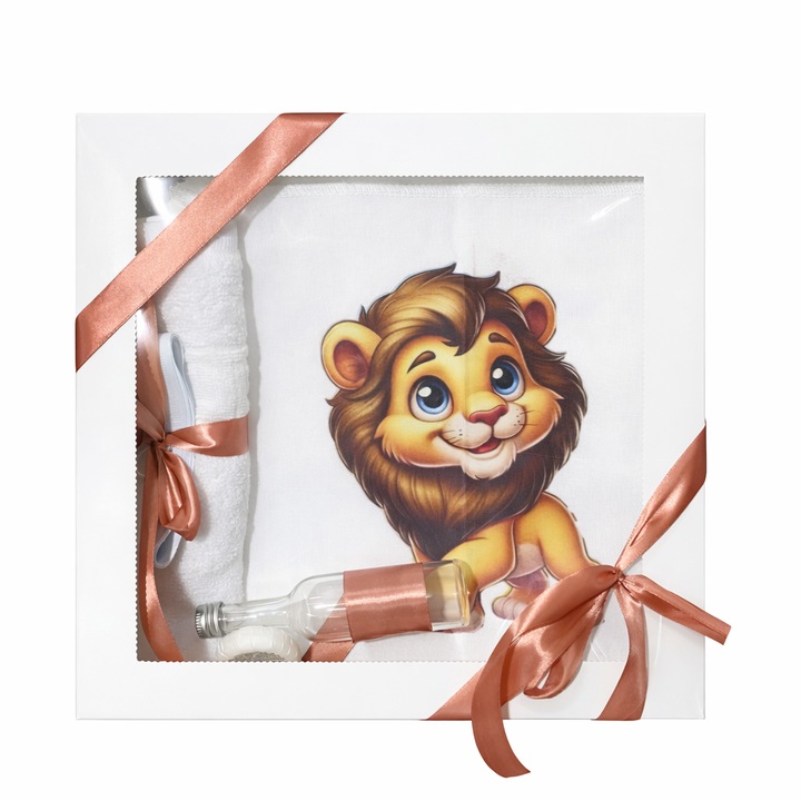 Trusou de botez, cu leu, model Dany Kids