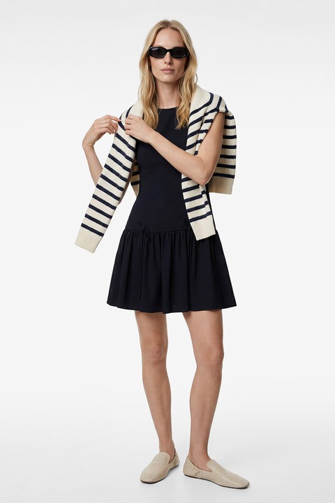 KOTON, Rochie scurta cu croiala evazata, Albastru ultramarin