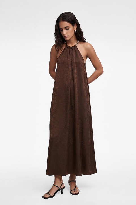 KOTON,Rochie halter fara maneci, Maro inchis