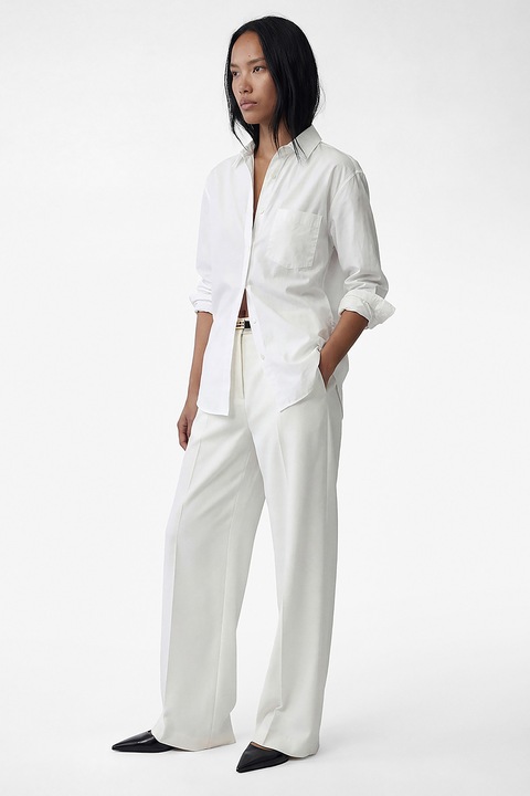 KOTON, Camasa regular-fit cu guler clasic, Alb