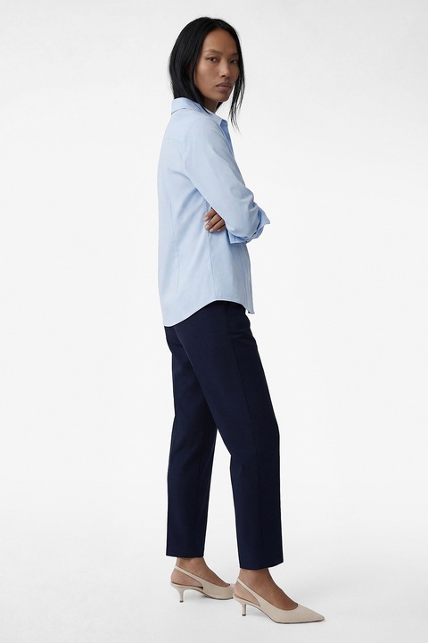 KOTON, Pantaloni eleganti cu croiala conica, Albastru ultramarin