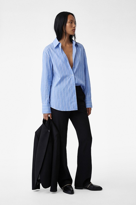 KOTON, Pantaloni eleganti cu croiala bootcut, Negru