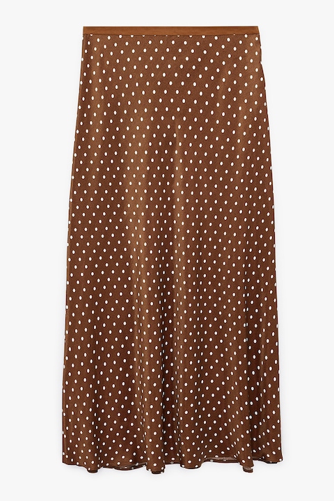 KOTON, Fusta lunga cu buline, Maro deschis