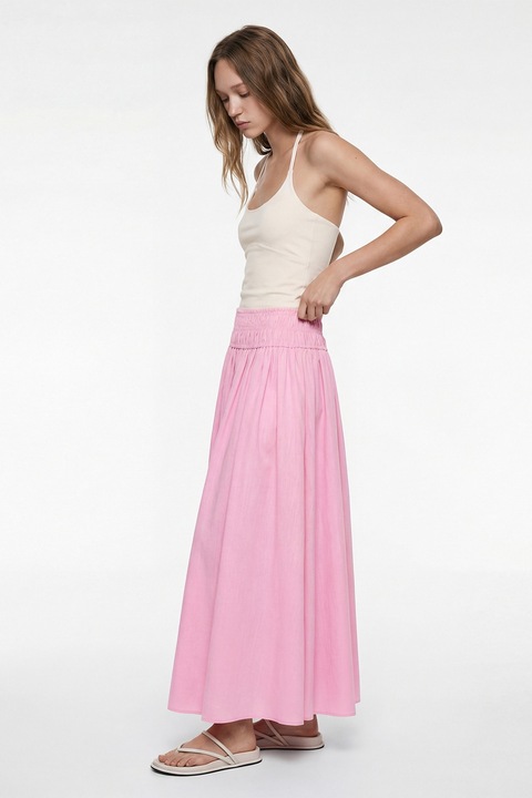 KOTON, Fusta maxi evazata, Roz