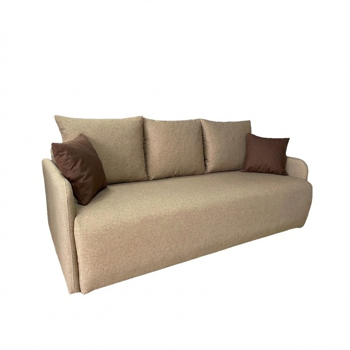 Canapea extensibila Aida Modella, 203x100x106 cm, Barrel Soft Linen_Bej