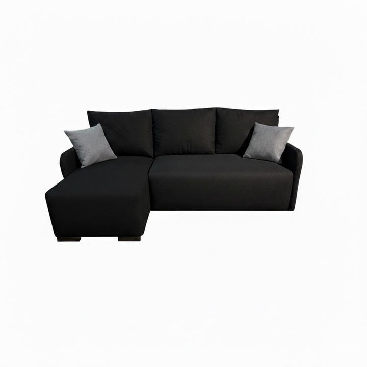 Coltar extensibil Aida Modella 215x140x100 cm, Barrel Soft Black