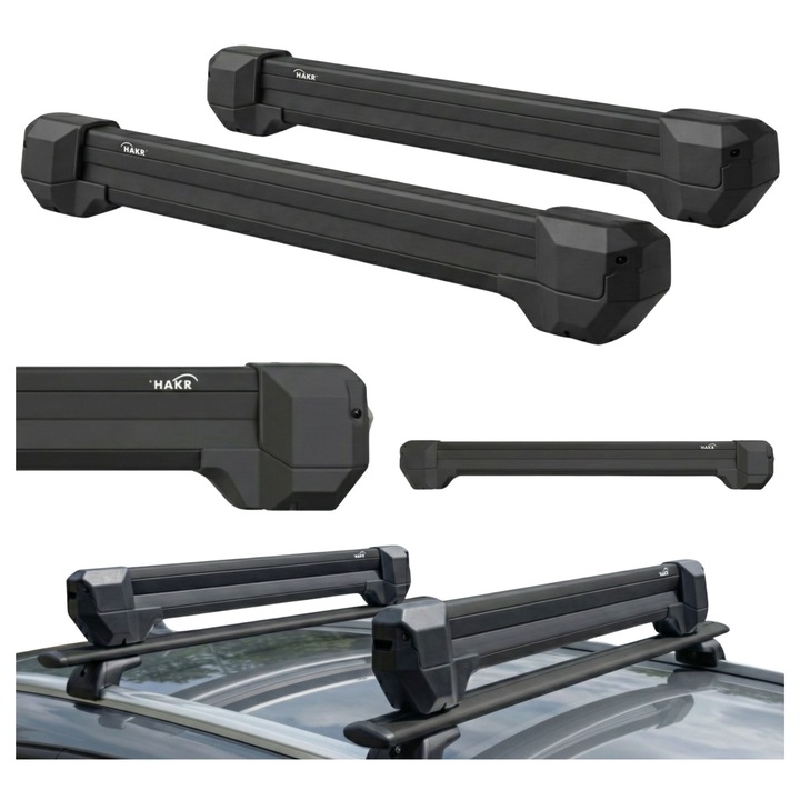 Hakr 6 síléctartó, alumínium, 6 pár, 4 lap, fekete, 75cm