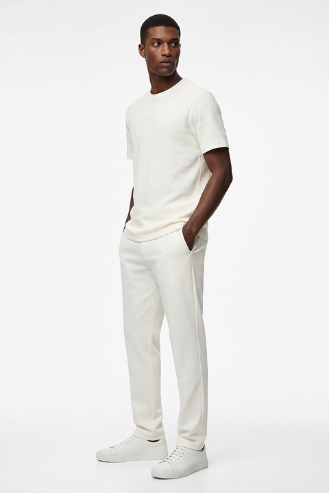 KOTON, Pantaloni chino conici, Crem