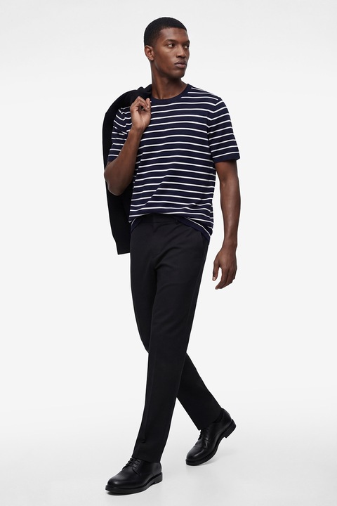 KOTON, Pantaloni Chino cu croiala relaxed-fit, Negru