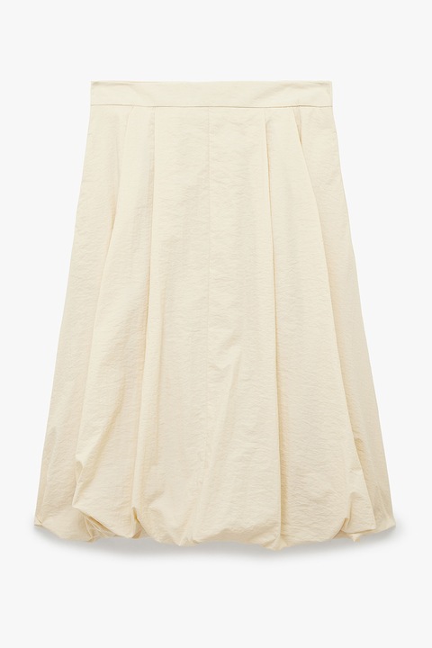 KOTON, Fusta evazata cu fermoar pe spate, Bej