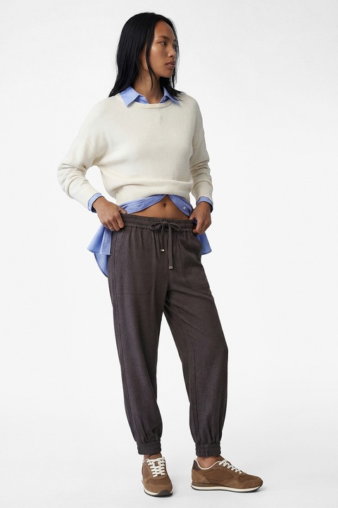 KOTON, Pulover cu maneci cazute, Alb fildes