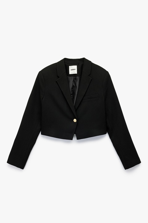 KOTON, Sacou cropu nasturi, Negru