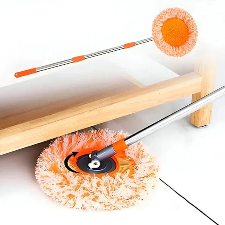 Mop de curatare PENDAN, Microfibra/chenilie, Usor de Folosit/Curatat, portocaliu