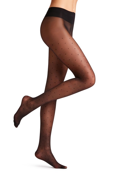 Falke, Dres compresiv cu efect revitalizant, cu model cu buline Vitalize - 20 DEN, Negru, 38-40