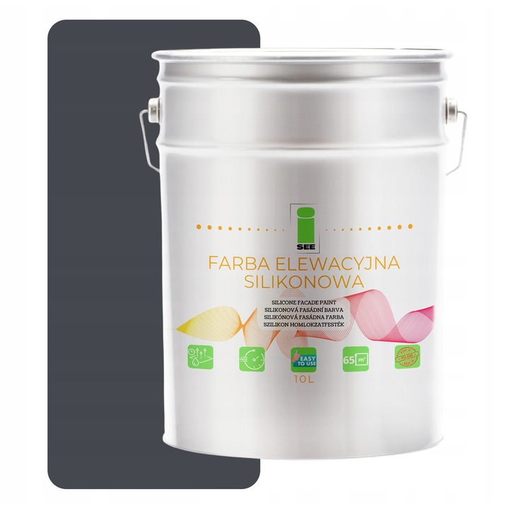 Vopsea siliconica pentru fatade I SEE, gri, 10L