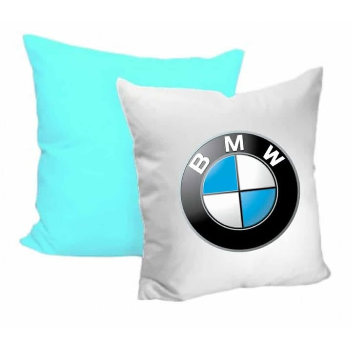 Perna personalizata, BMW, culoare alb-albastru, dimensiune 40*40 cm