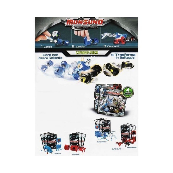 Set jucării interactive Monsuno Combat, 2 buc, 25x4x23.5cm, plastic, pentru băieți, 5 ani