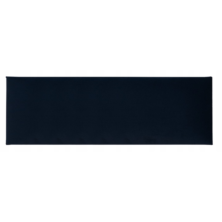 Panou decorativ tapitat EDANTI, dreptunghiular, 30x90cm, albastru marin, material Smart Velvet