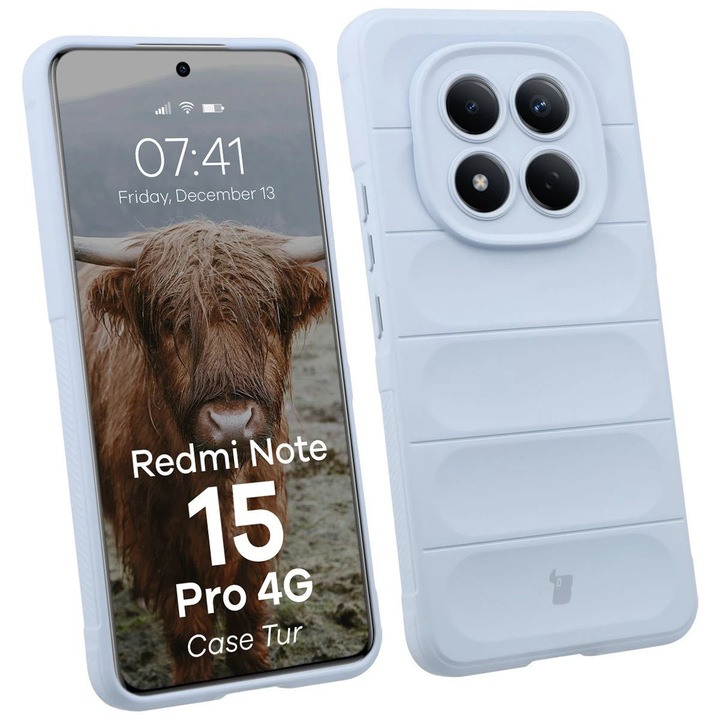 Husa, Bizon Case Tur pentru Xiaomi Redmi Note 15 Pro 4G, albastru deschis