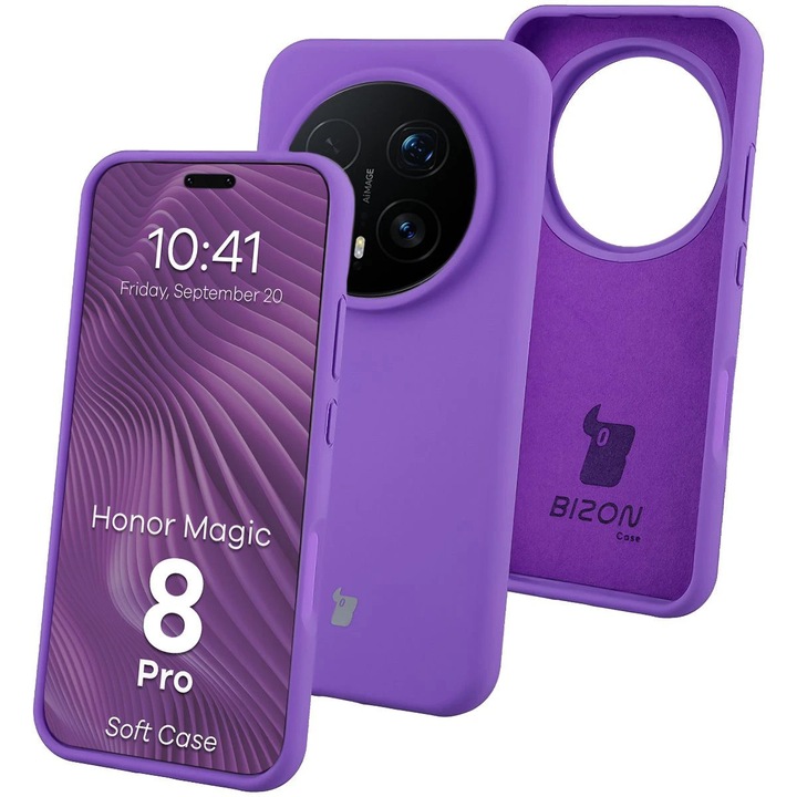 Husa Bizon Soft Case pentru Honor Magic8 Pro, violet