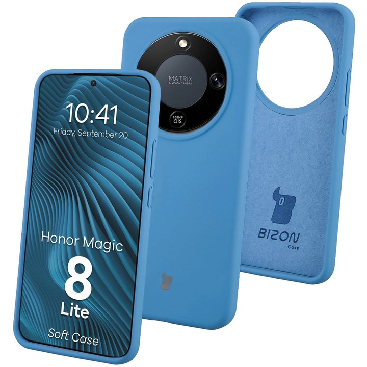 Калъф Bizon Soft Case за Honor Magic8 Lite, Синьо