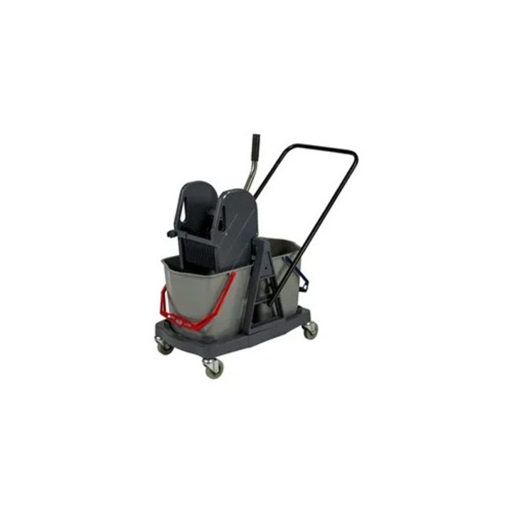 Carucior de Curatare Golden Protect, 2 Galeti 23L, Storcator Ergonomic, 85x44x92cm, Mobilitate Usoara