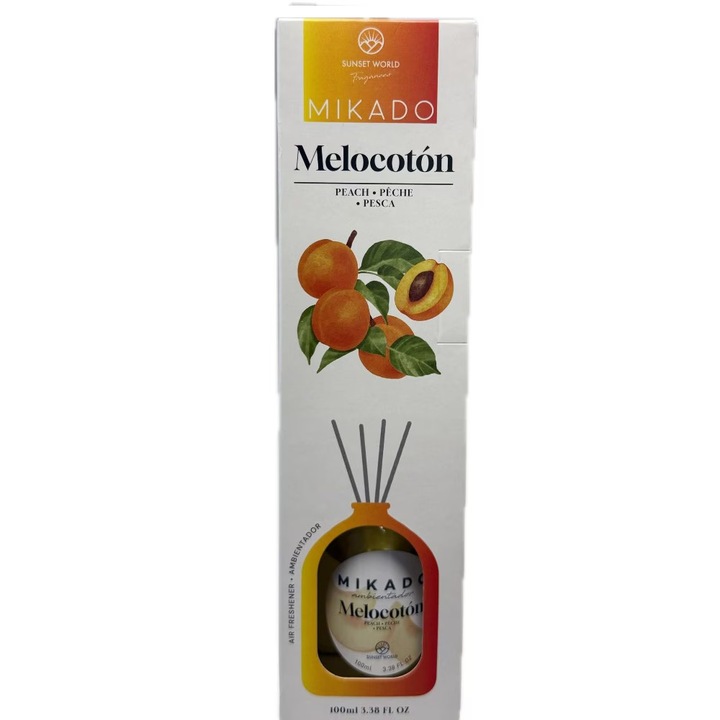 Ароматизатор за стая Mikado, праскова, 100мл, елегантен дизайн, дълготраен аромат