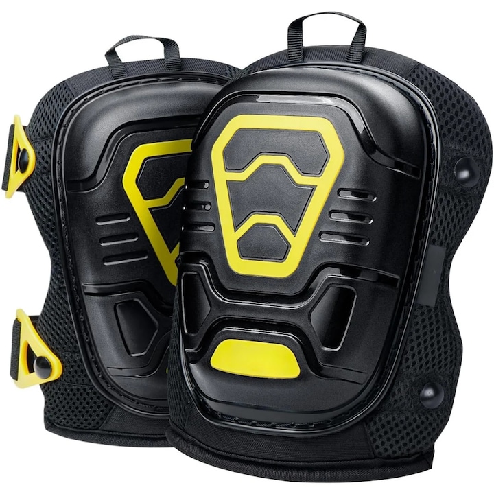 Genunchiere Protectie HASEPE® Profesionale Cu Gel, Genunchiere Lucru Ergonomice Cu Spuma EVA, Genunchiere Constructii Rezistente Pentru Lucru Intens, Curele Reglabile Anti-Alunecare, Protectie Genunchi Confortabila, Fixare Sigura