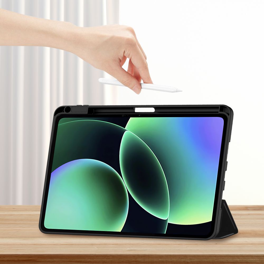 Husă tabletă compatibilă cu XIAOMI PAD 8 / PAD 8 PRO (11,2 inch) - husă inteligentă neagră pentru tabletă, cu suport pentru creion Graffistore