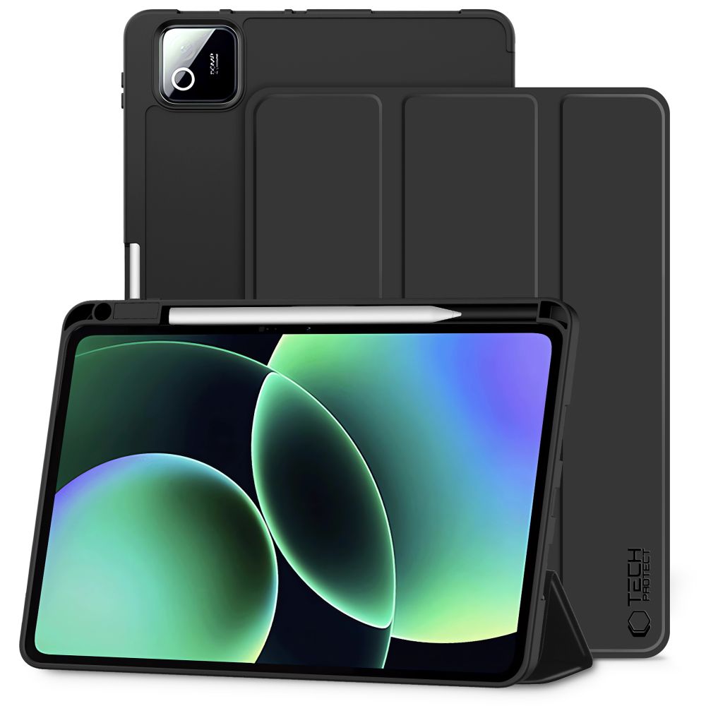 Husă tabletă compatibilă cu XIAOMI PAD 8 / PAD 8 PRO (11,2 inch) - husă inteligentă neagră pentru tabletă, cu suport pentru creion Graffistore